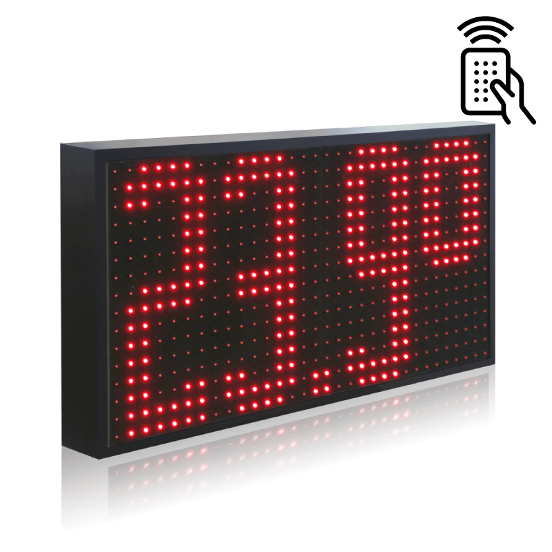 Tijd- en Temperatuurdisplay ZA40L Rood (GPS)